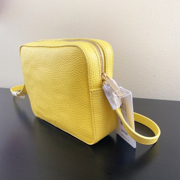 NWT Ted Baker Soft Leather Yellow Camera Bag. - Picture 4 of 6